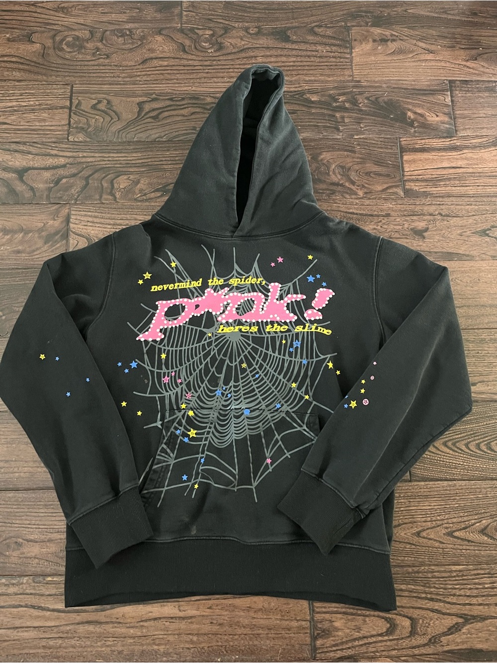 Spider Worldwide Black and Pink Hoodie